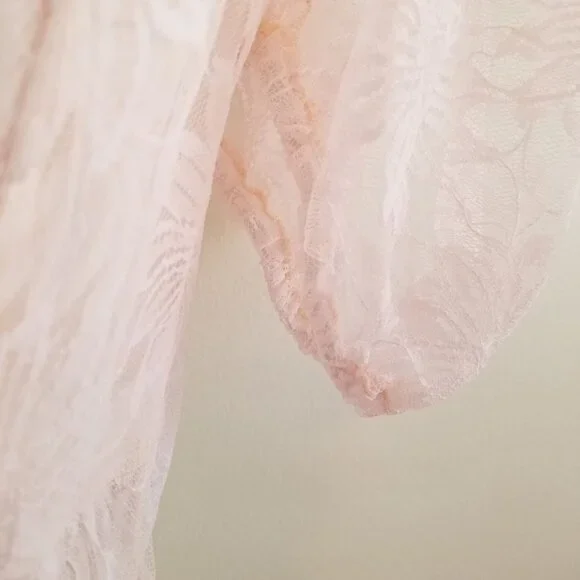 Alicia 7 8 Pink Floral Lace Fairy Tale Princess Dress Vintage USA Victorian Rege - Picture 9 of 11